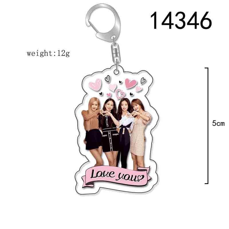BLACKPINK Acrylic Double-Sided Keychain: Lisa, Jisoo, Jennie, Rosé