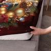3pcs Merry ChristmasSanta Claus Print Coreless Bedsheet Set Various Sizes Bed Covers Bedroom Bedding Holiday Decorations