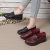 Damen Weiche Kunstleder Freizeitschuhe, Rutschfeste Leichte Slip-on Flats, Bequeme Loafer zum Gehen für Ältere Damen