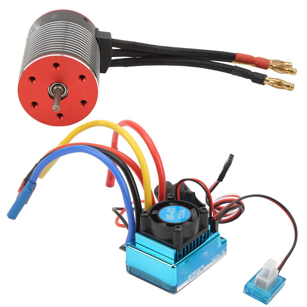 RC Brushless Motor ESC Set Professional Waterproof High Torsion 3650 Brushless Motor 120A ESC Combo Set for RC Car