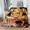 Custom Pop Music Michael J-Jackson Printed Flannel Blanket , Warm Soft Cozy Blanket Flannel Livingroom Home Decor Birthday Gi