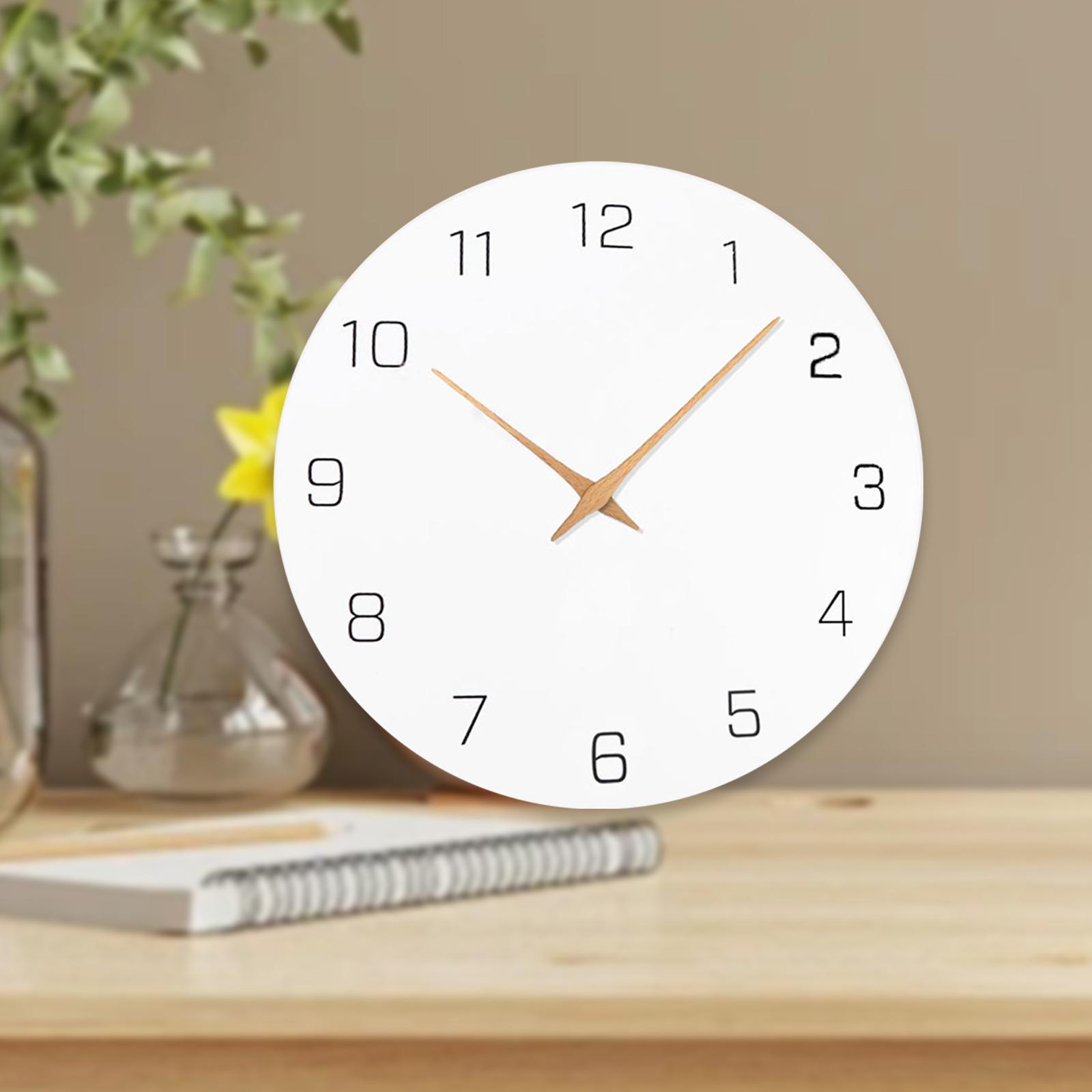 

Wall Clock Simple Wall Hanging Ornament Silent Non Ticking 11.81inch for Kitchen Hallway Dining Room Bedroom Home Decoration