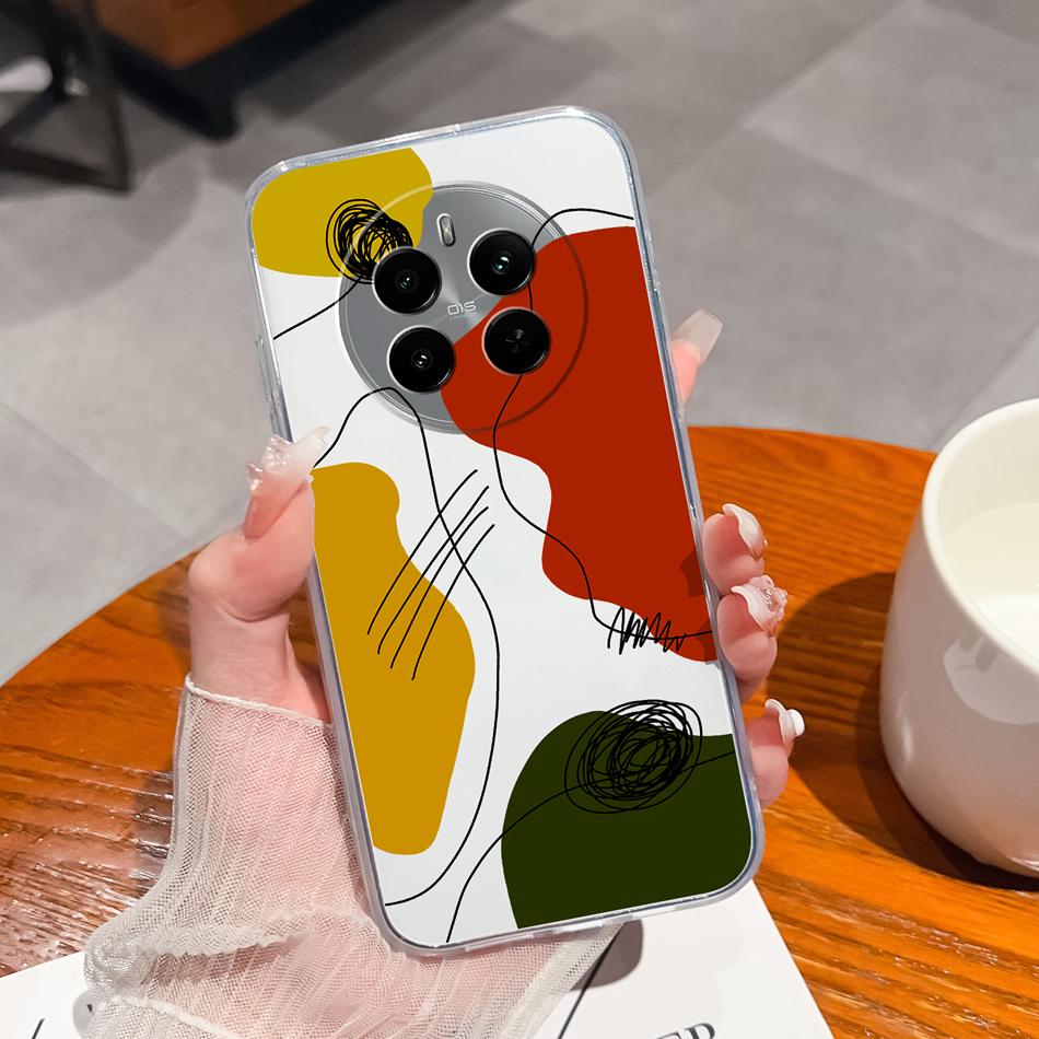 For Oppo Realme 12 Pro Plus Case For Realme12 4G 5G Phone Cover Cute Anime Transparent Soft Slim Protective Bumper Funda Coque