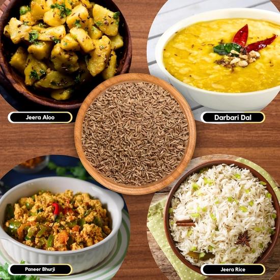 Organic Zing Cumin Seeds | 100% Vegan and Chemical Free | Sabut Jeera | Packed and Produced in India - 454 gm (Pack of 4)
