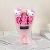 Cross-Border 9-Rose Soap Flower Bouquet with Graduation Teddy Bear - Creative Valentine's Day Gift
