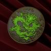 2024 Shanghai Mint Jiachen Dragon Year Commemorative Medal Zodiac Commemorative Coin Fluorescent Effect Encapsulated Edition