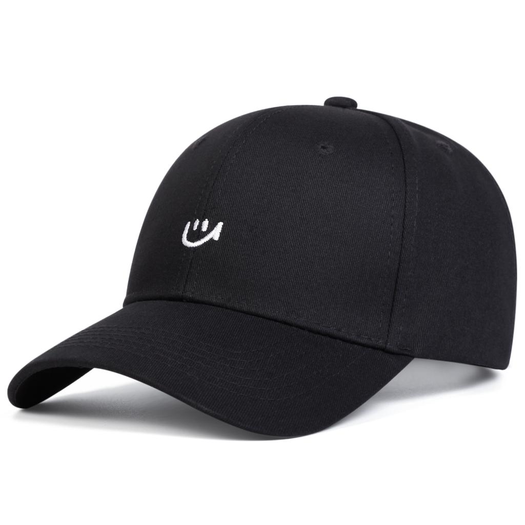 1Piece Unisex Smiling Face Embroidered Stitching Baseball Cap Outdoor Adjustable Sunscreen Leisure Hat Spring Autumn Travel Vacation