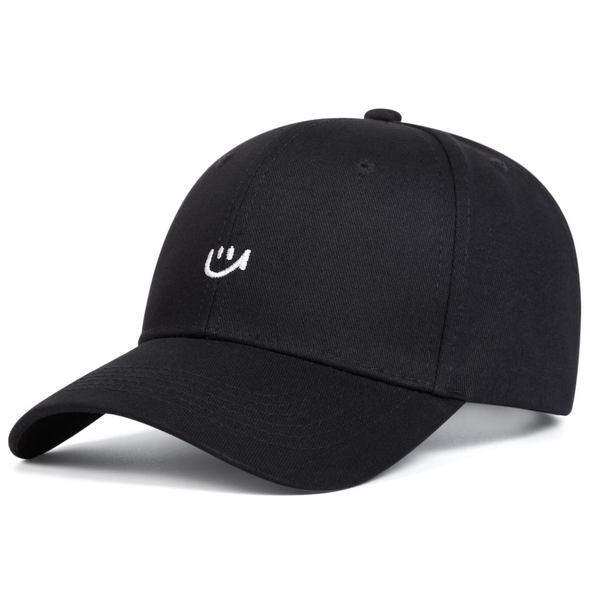 

1Piece Unisex Smiling Face Embroidery Baseball Cap Outdoor Adjustable Sunscreen Leisure Hat Spring Autumn Travel Vacation