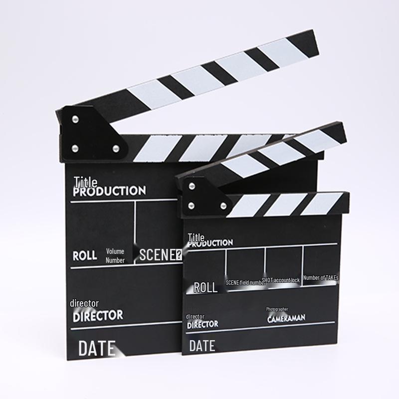 Black Wooden Director's Clapboard for Photography and Studio Props