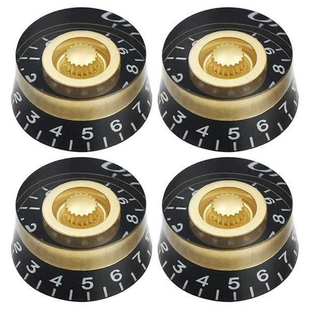 4pcs Acrylic Volumes Tone Top Hat Knobs Caps Replacement Guitar Speed Control Knobs for Electric Guitar Enduring