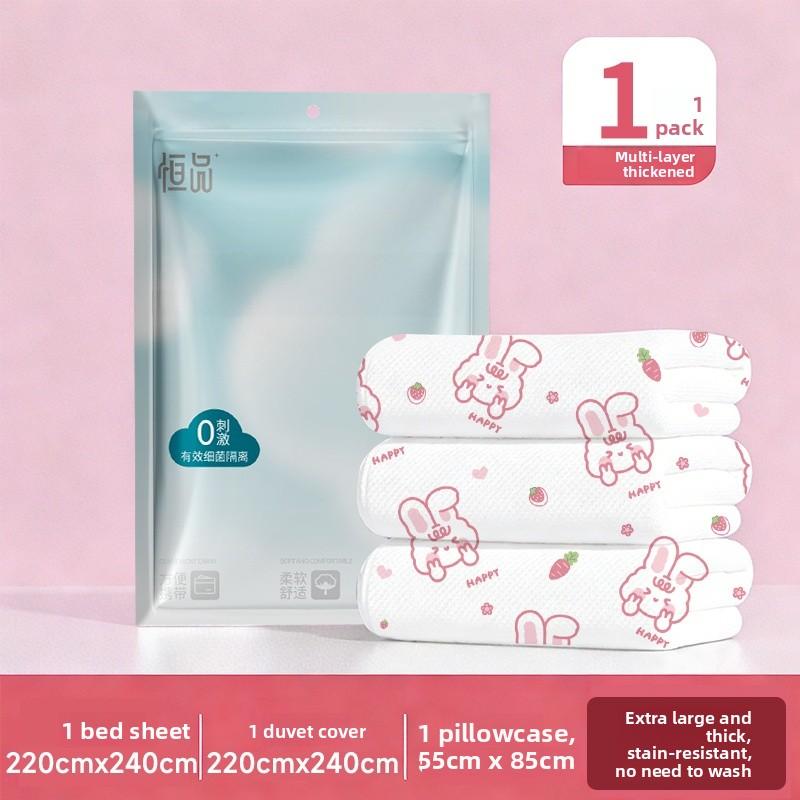 Disposable Bed Linen Set Thiened Sterile Hotel Homestay Travel Portable Bed eet Cover Pillowcase for Outdoor Cam Travel