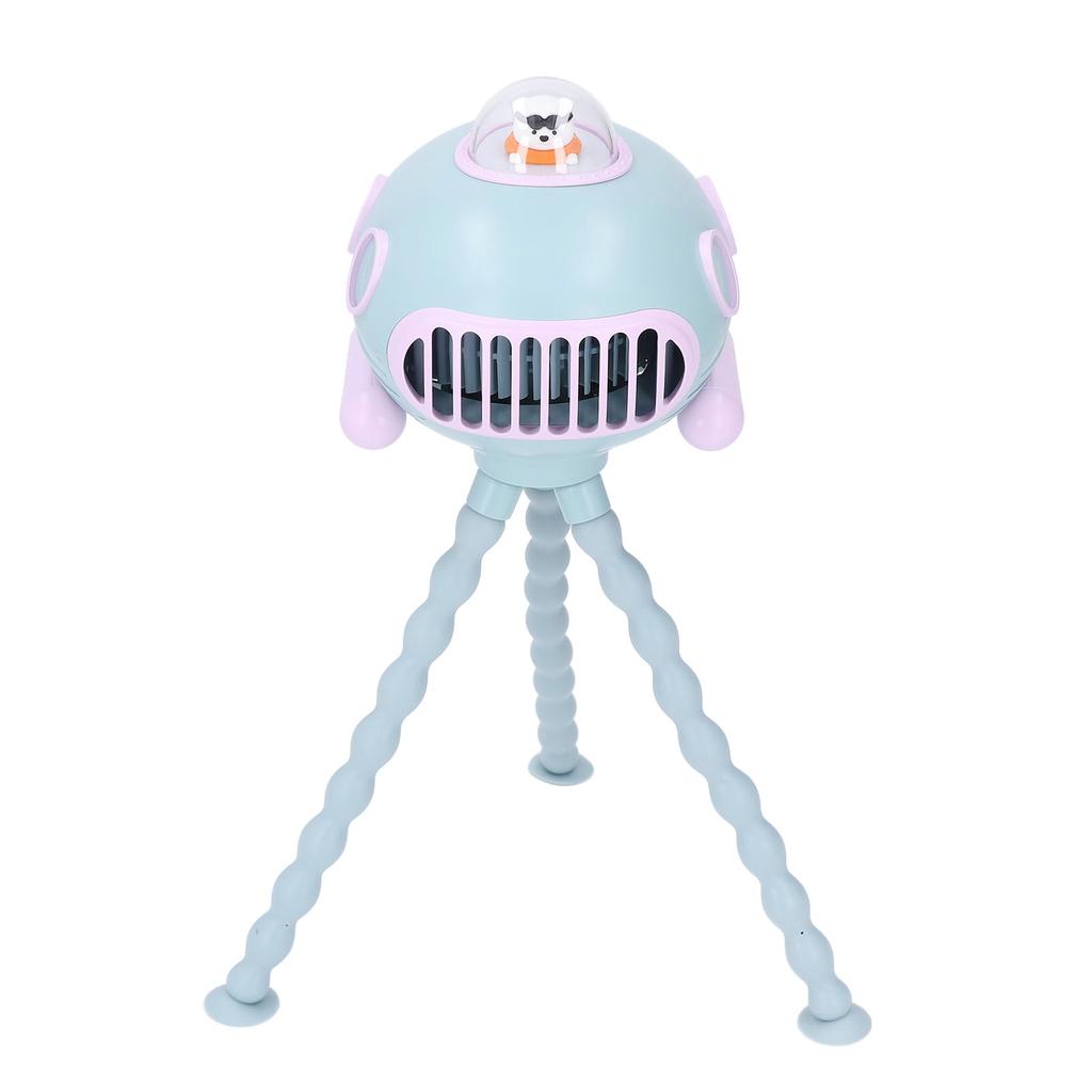 Baby Stroller Cooling Fan Bladeless Portable USB Rechargeable Automatic Oscillating Tripod Fan