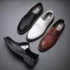 Sandali estivi da uomo sandali da uomo intrecciati a mano traspiranti scarpe in pelle business casual scarpe con fori scarpe da uomo scarpe con plateau