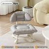 Soft Upholstered Baby Walking Stool with Silent Universal Wheels