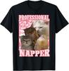 Professional Napper Funny Cat Meme T-Shirt