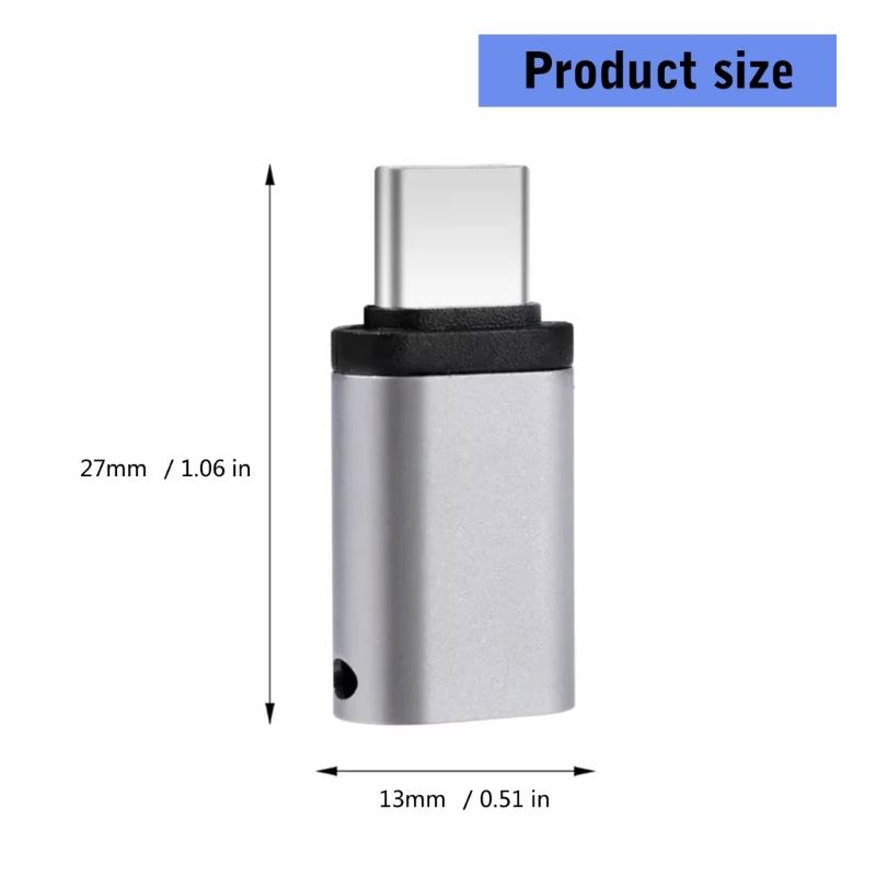 Aluminum Alloy 8Pin Female To Type C Male Adapter for Device Connectivitys and Fast Charging