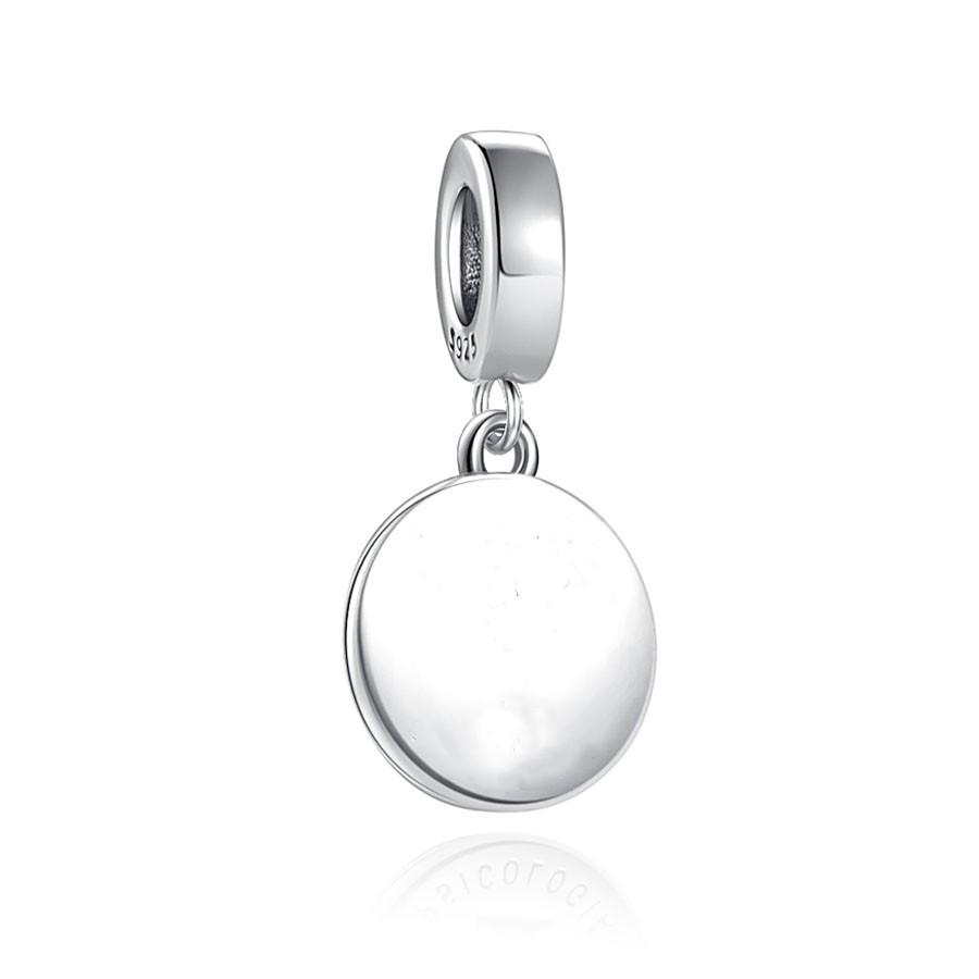New 925 Plated Silver Beads Smooth surface Charms Fit Pan Bracelet DIY Gift Women