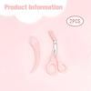 1-Pack Professional Brow Scissors - New Year's Beauty Reset Essential for At-Home Grooming