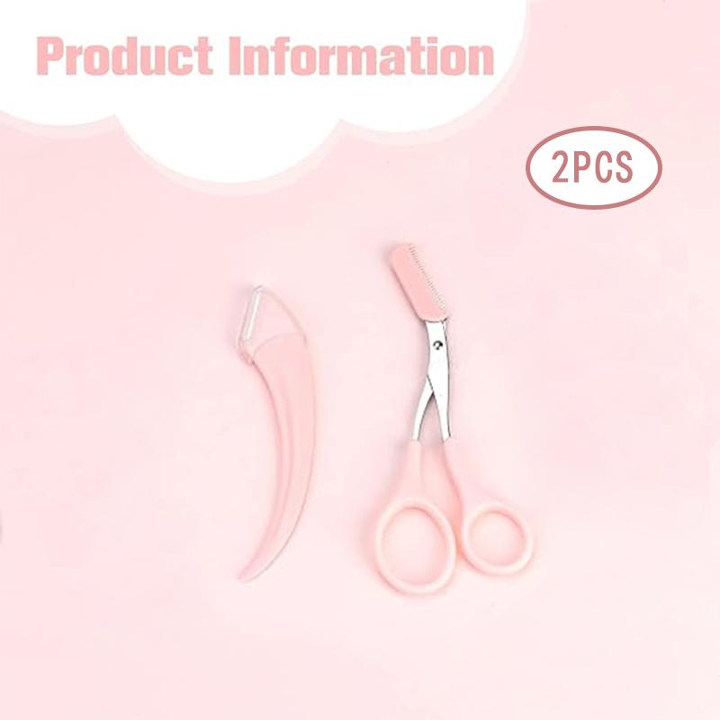 1-Pack Professional Brow Scissors - New Year's Beauty Reset Essential for At-Home Grooming
