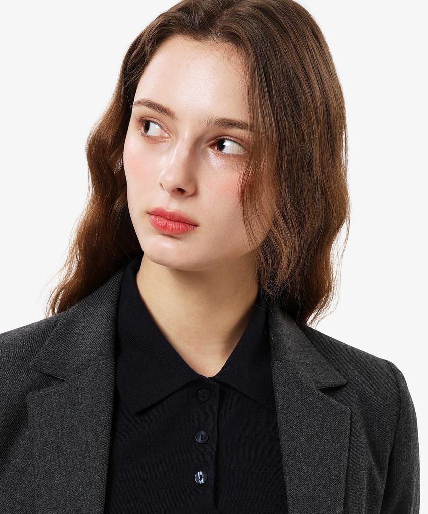 LACOSTE Women'S Wool Blended Slim Jacket Bf732E-56N 050
