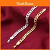 Classic Simple Vintage Flat Curb Cuban Chain Bracelet With Exquisite Alloy Finish For Men And Women
