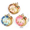 1pc Stainless Steel Charms 18K Gold Plated Snail Animal Pearlized  Multicolor Enamel Pendant DIY Necklace Jewelry 4.3cm X 4.3cm