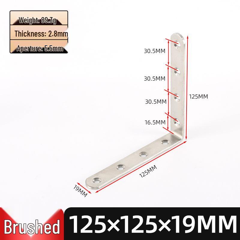 Stainless Steel L-Shaped 90° Angle Bracket Shelf Support