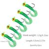 5pcs/bag Jig Hook with Soft Lure Pesca Wobbler Artificial Bait Silicone Bait Sea Bass Carp Fishing Soft Tail Perch Bait