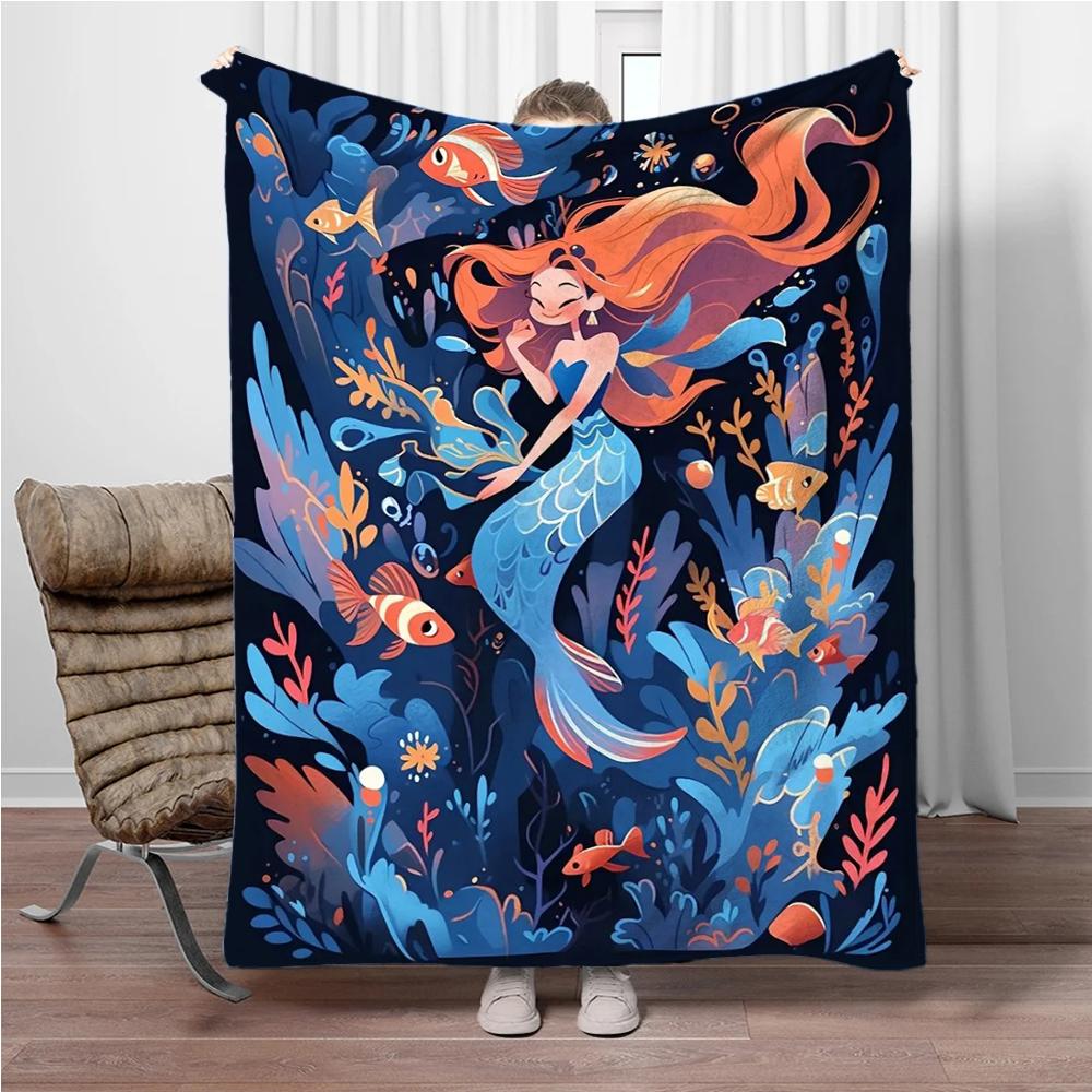Beauty and The Beast Snow White Flannel Blanket Soft Warm Throw Blanket Blanket For Sofa Office Bed Office Camping Travelling
