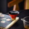 Chinese Tea Set Matte Red Ceramic Tea Cup with Gold Trim Handmade Traditional Gongfu Tea Cup for Wedding Gift Home Decor