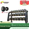 JingShengXun Rubberized Fixed Dumbbell Set with Storage Rack