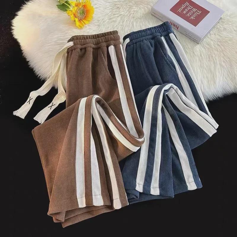 Men's Autumn/Winter Corduroy Striped Straight Casual Pants