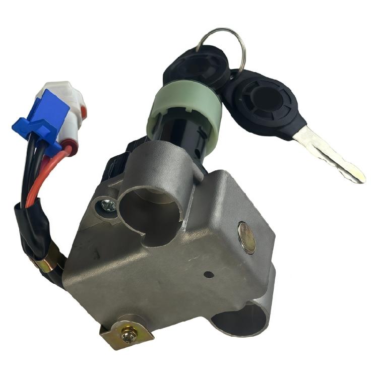 Replacement Motorcycle Ignition Starter Lock Assembly with 2 Keys, Wire Harness and Mounting Body for Service Work