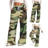 Women's Trendy Camouflage Straight-Leg Pants - Casual & Versatile American Style