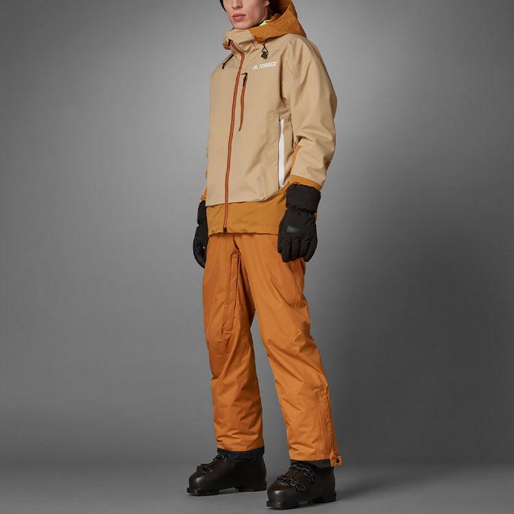 Adidas Terrex Mys In Jack2l Letter Print Hooded Ski Cotton Jacket Men Jacket Yellow GT2803