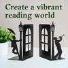 Book Ends Stoppers Support Metal Heavy Duty Nonskid Bookends Holder for Office Nursery