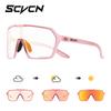 SCVCN Rosa Wanderbrille Fahrradbrille Sonnenbrille für Männer Photochrome Damen Mountainbike Radsportbrille UV400 MTB
