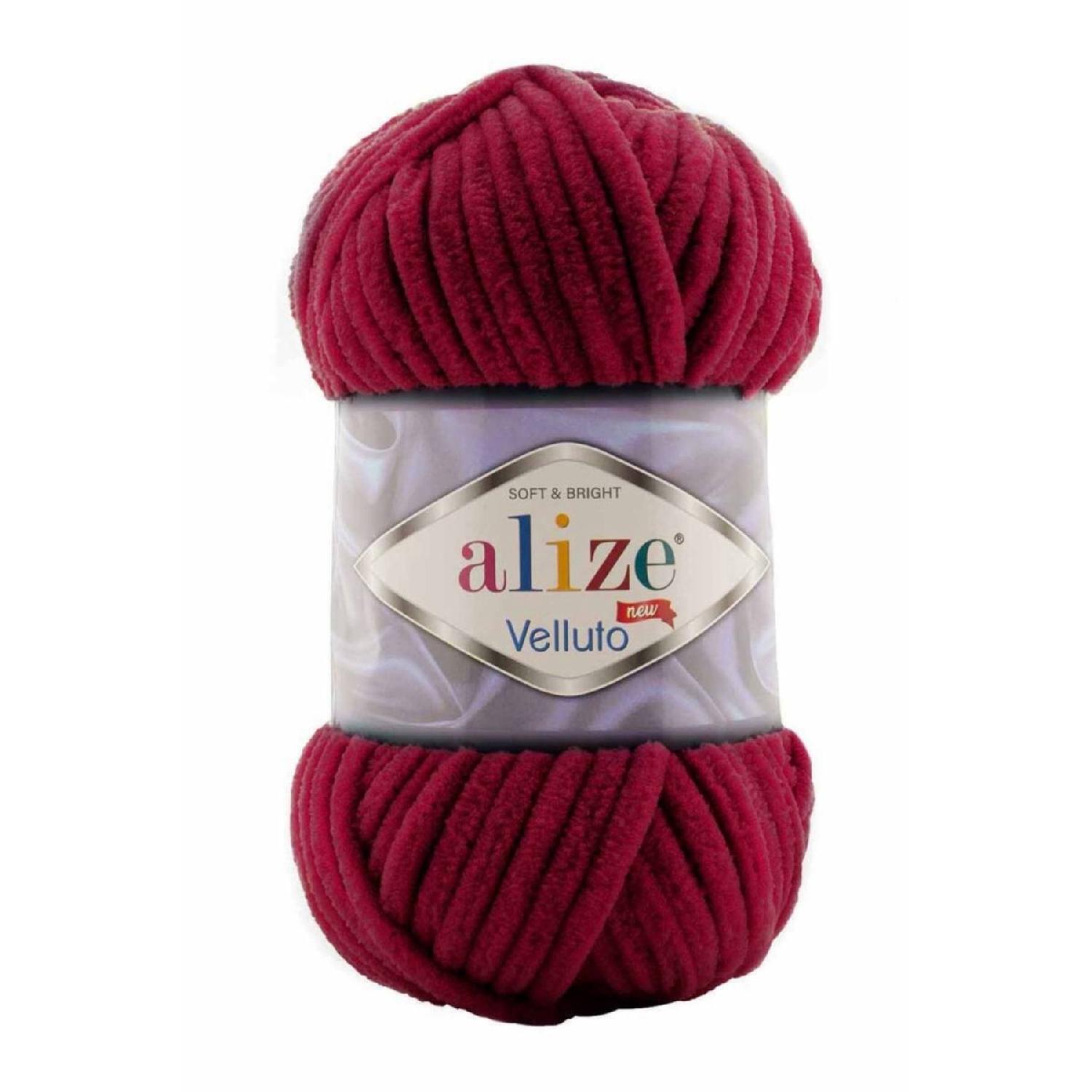 

Velluto Velvet Hand Knitting Thread Yarn Wool Color Code: 107 Cherries