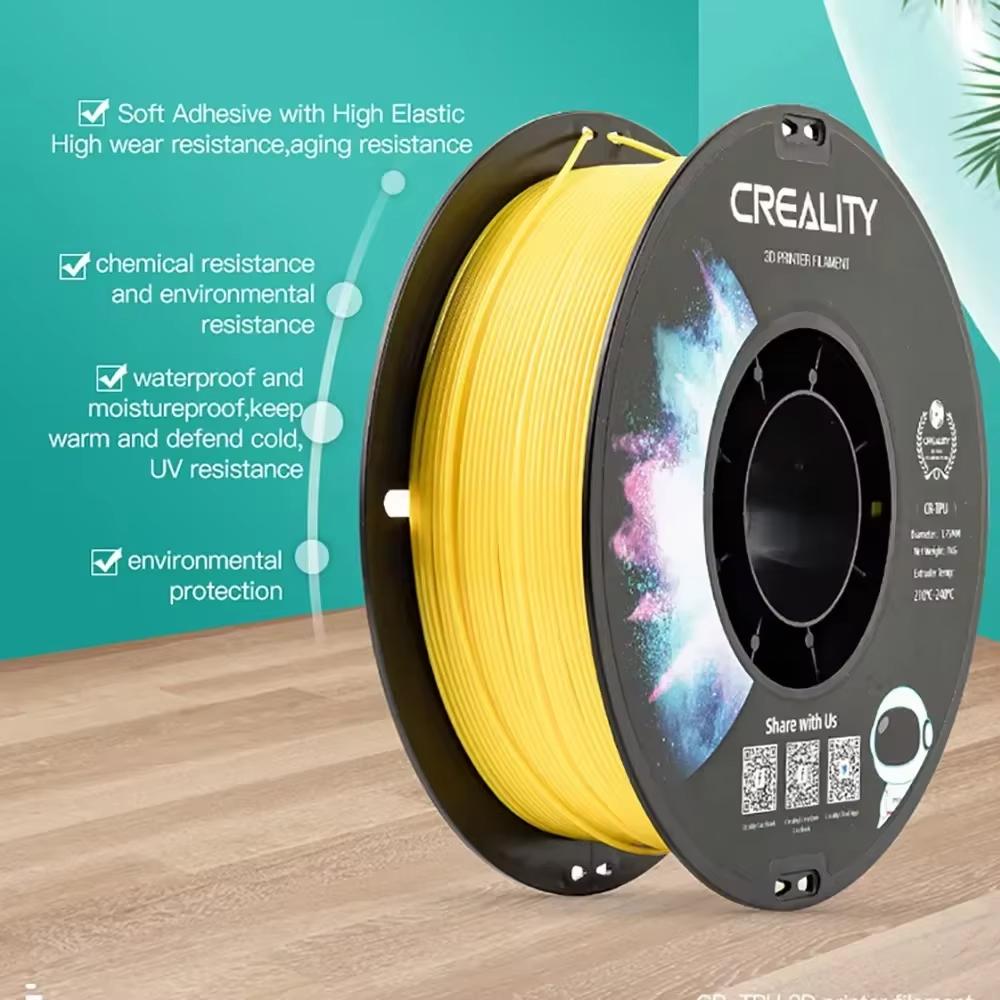 Creality 3D Printer Materials Original CR-TPU Filament 1.0Kg 1.75mm Soft Adhesive High Resilience 210-240℃ Printing Temperature