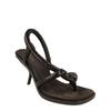 Salvatore Ferragamo Fleur Leather Sandals Black