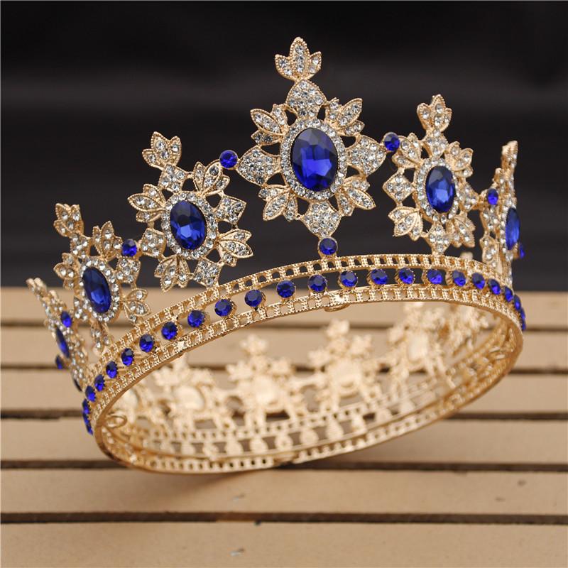 Luxury Royal King Wedding Crown Bride Tiaras and Crowns Queen Hair Jewelry Crystal Diadem Prom Headdress Head Accessorie Pageant