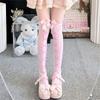 Skeleton Print Stockings with Bows Accent for Women Girl Leggings Tights Socks Cosplay Over Knee Thigh High Long Socks