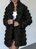 Bulk supply three-dimensional square artificial fur long coat, high-end banquet imitation rabbit fur coat is now available