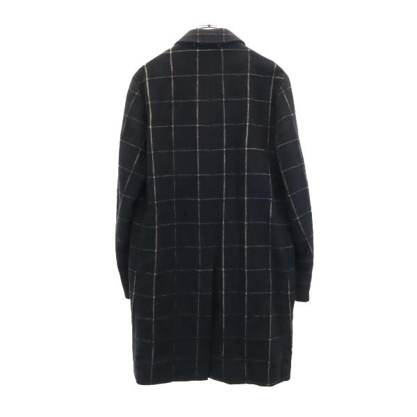 N.HOOLYWOOD check wool blend Stainless collar coat 36 Black series Men's Used