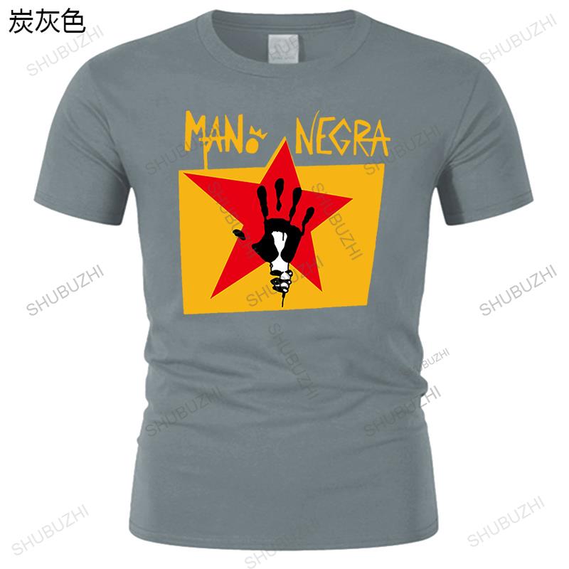 Neues Baumwoll-Kurzarm-Mano Negra Manu Chao Rockband Herren Schwarz T-Shirt Hohe Qualität Top Tee T-Shirt männlich Vintage-T-Shirt