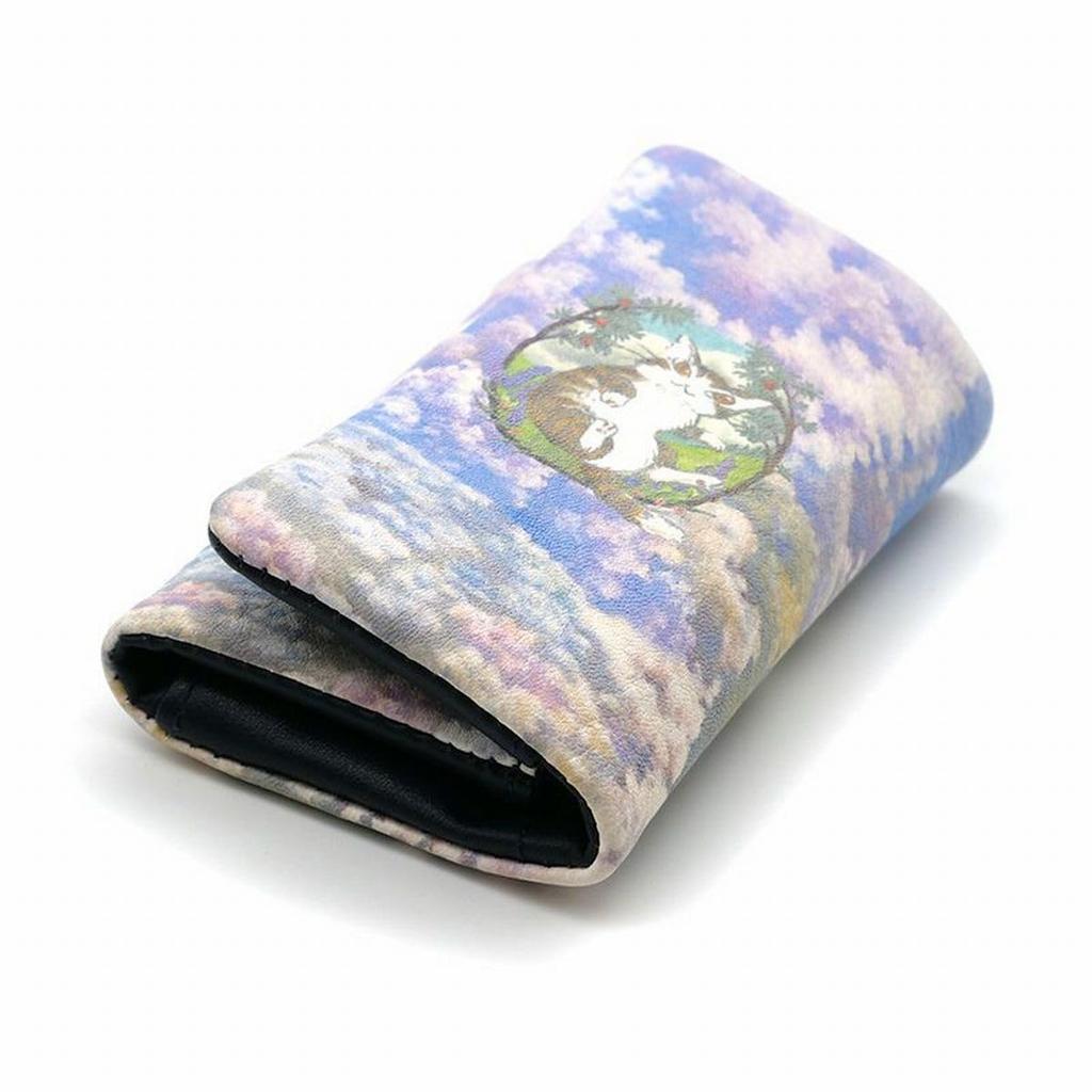 [WACHIFIELD] Dayan the Cat Genuine Leather Key Case with Coin Purse and Border