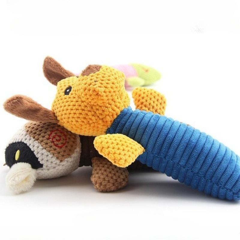2026 Dog Chew Toy Simulated Plush Animals Sounding Bite-resistant Puppy Toy Teeth Cleaning Training Dog Plush Toy Supplies