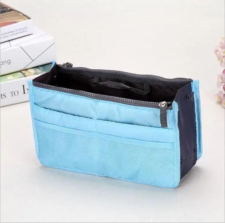 Multifunksjonell bi-fold oppbevaringspose Dobbel glidelås Stor kapasitet Oppbevaringsarrangement Makeup Toalettsaker Stor klassifiseringspose