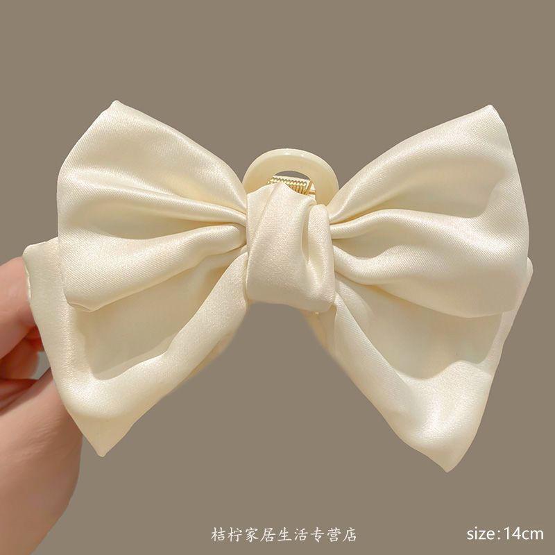 

New Oversized Bow Grab Clip Cute Sweet Back Head Hairpin Women s Spring and Summer Large Shark Hairpin High-grade Headwear