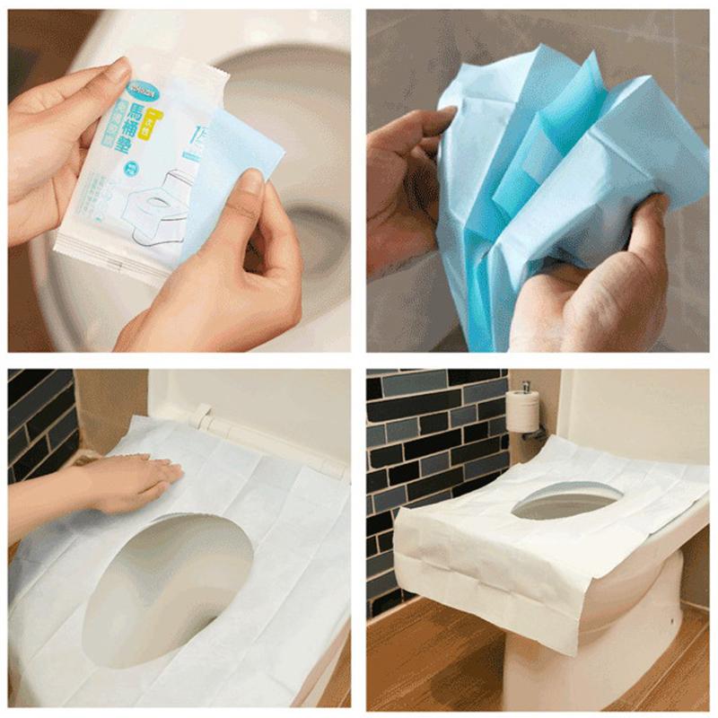 10Pcs/Pack Toilet Seat Covers Disposable Paper Universal  Toilet Seat Covers